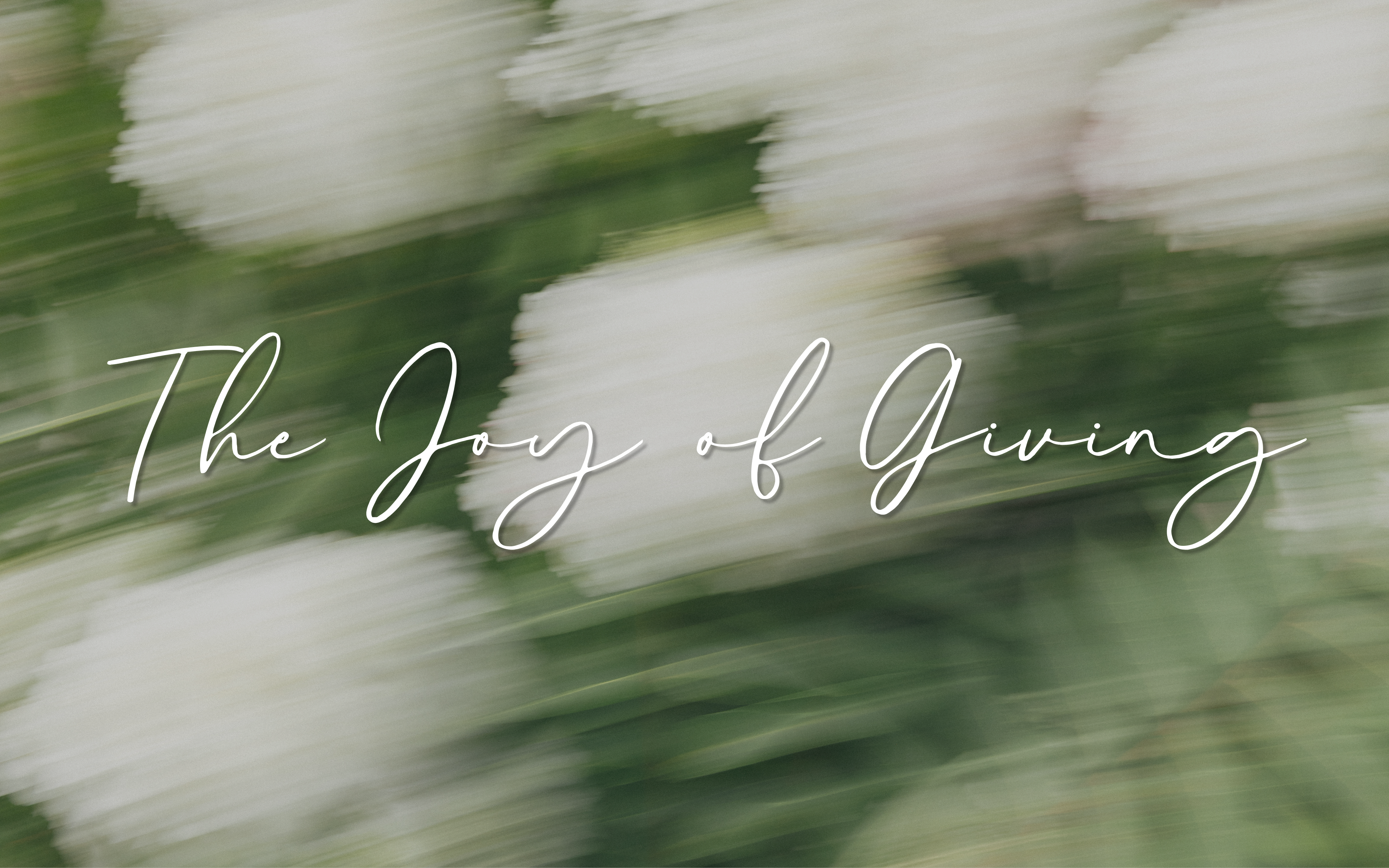 The Joy of Giving