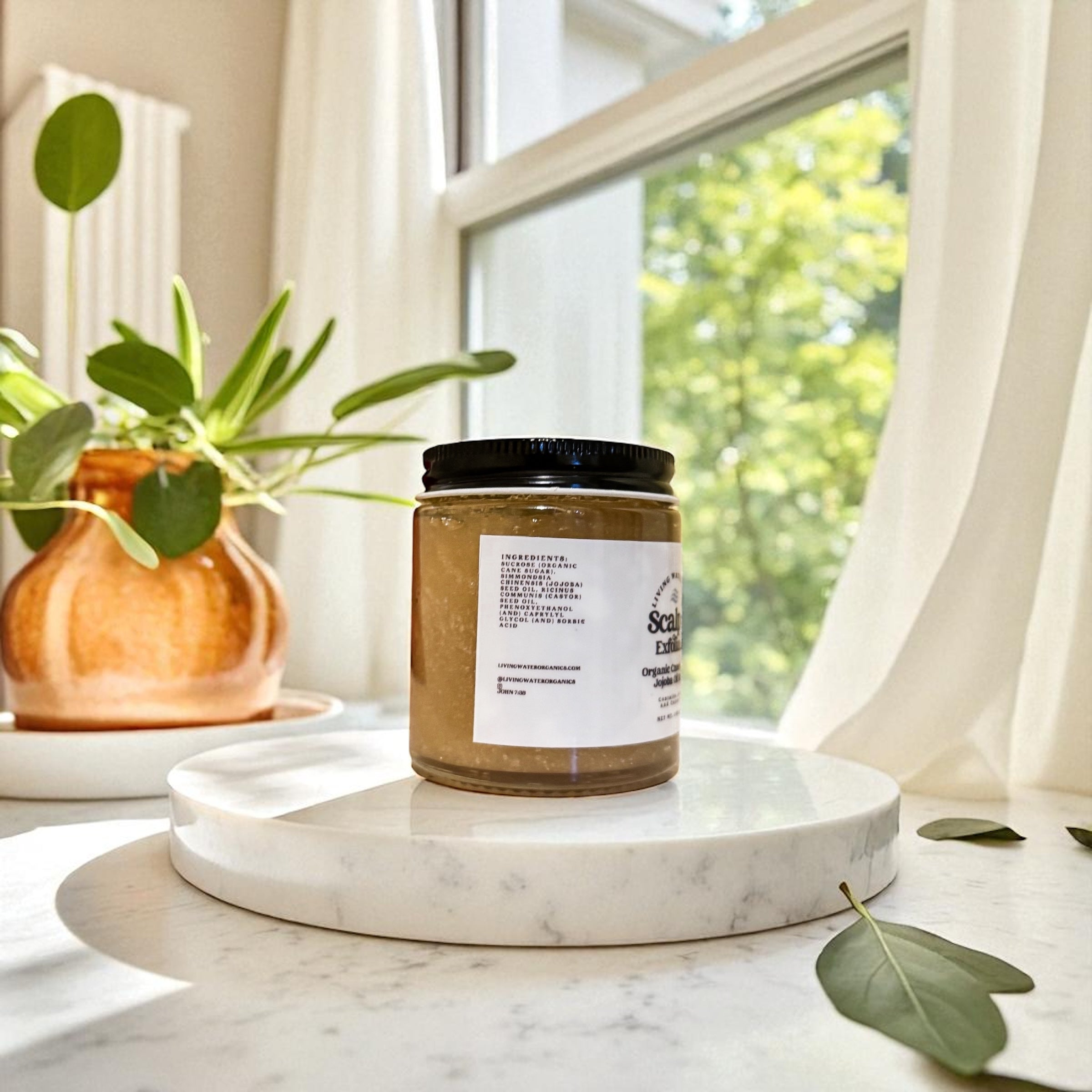 Scalp Exfoliation Cane Sugar & Jojoba Oil for Gentle Exfoliation Pre-Wash of Scalp and Body for All Hair Types