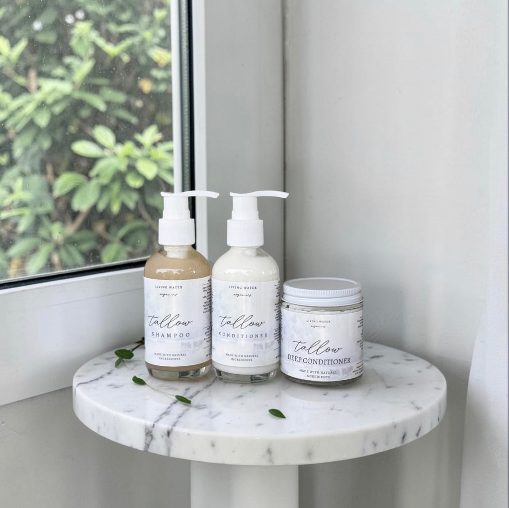 Tallow Curly Hair Bundle | Complete Curl Care Collection | Shampoo, Conditioner, Curl Gel & Curl Cream