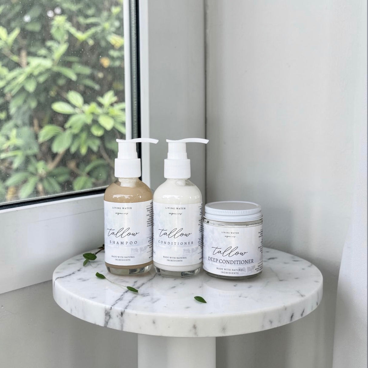 Tallow Curly Hair Bundle | Complete Curl Care Collection | Shampoo, Conditioner, Curl Gel & Curl Cream