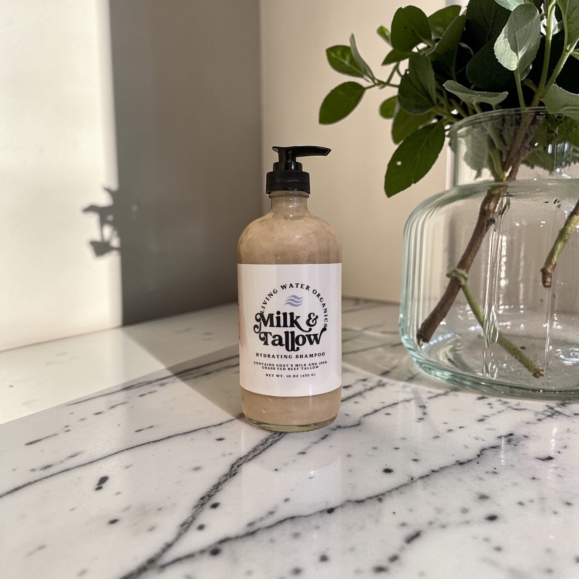 Goat Milk & Tallow Shampoo and Conditioner Set Hydrating All Hair Types