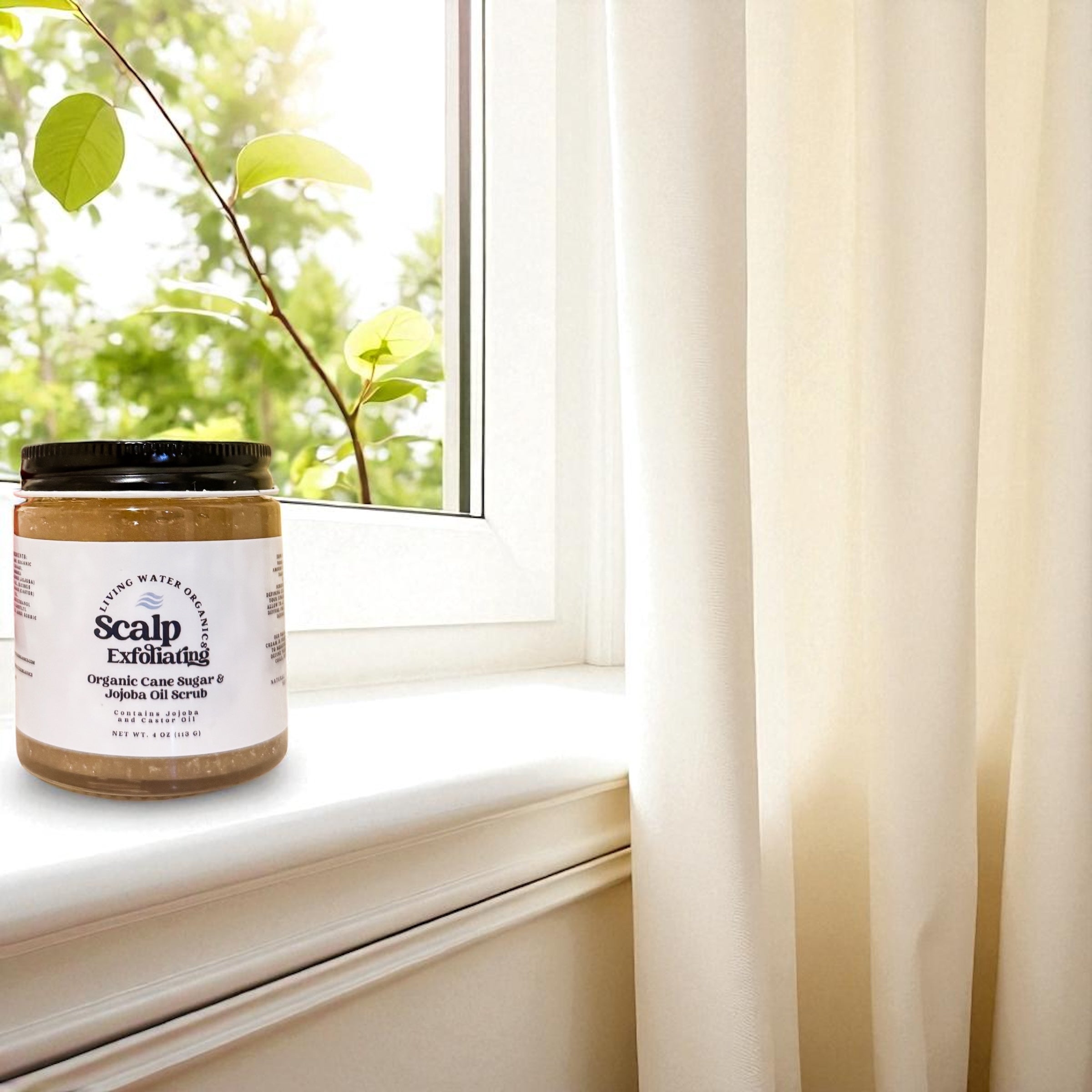 Scalp Exfoliation Cane Sugar & Jojoba Oil for Gentle Exfoliation Pre-Wash of Scalp and Body for All Hair Types