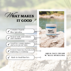 Aqua Face Cream and Aqua Tallow Body Butter with Organic Mango Butter and Organic Blue Spirulina