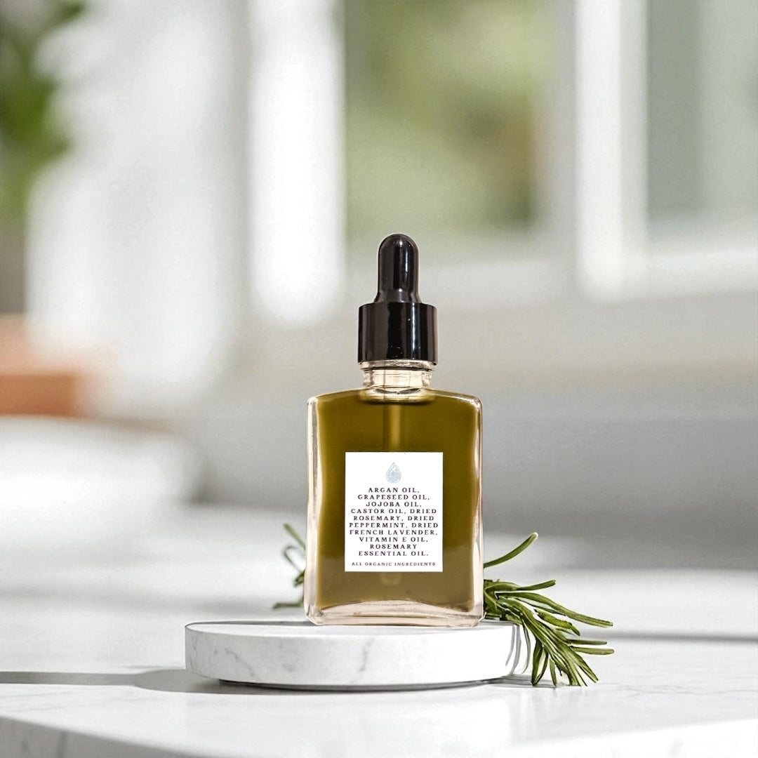 Organic Botanical Hair Growth Oil Infused with Herbs and Flowers