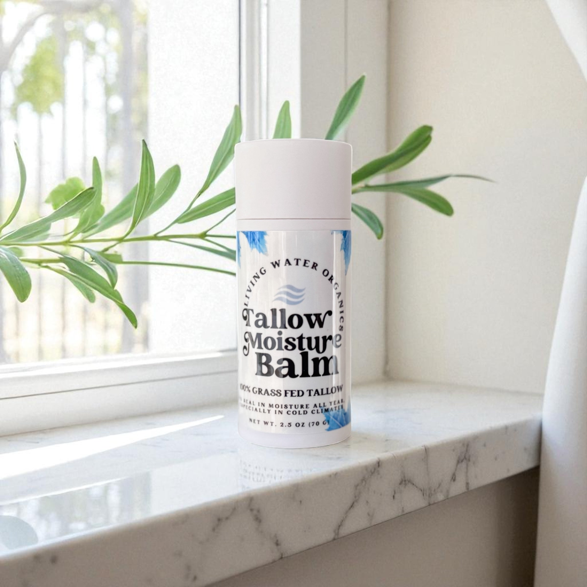 Tallow Moisture Balm | Grass Fed Tallow, Mango Butter, and Beeswax Balm with Vitamin E for Dry Skin and All Skin Types
