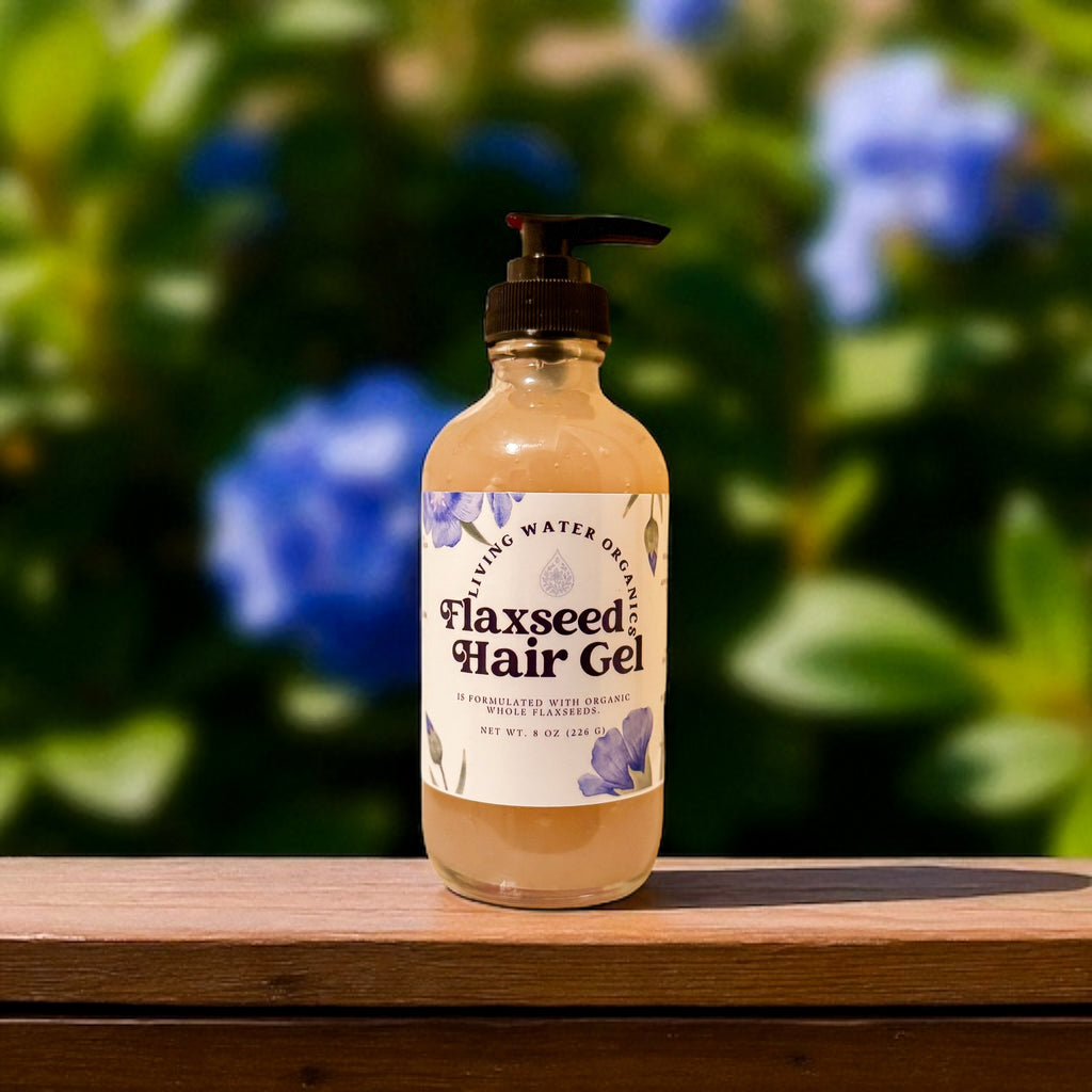 Organic Flaxseed Gel Curly Hair, Natural Hair, Oil Free (Medium Hold)