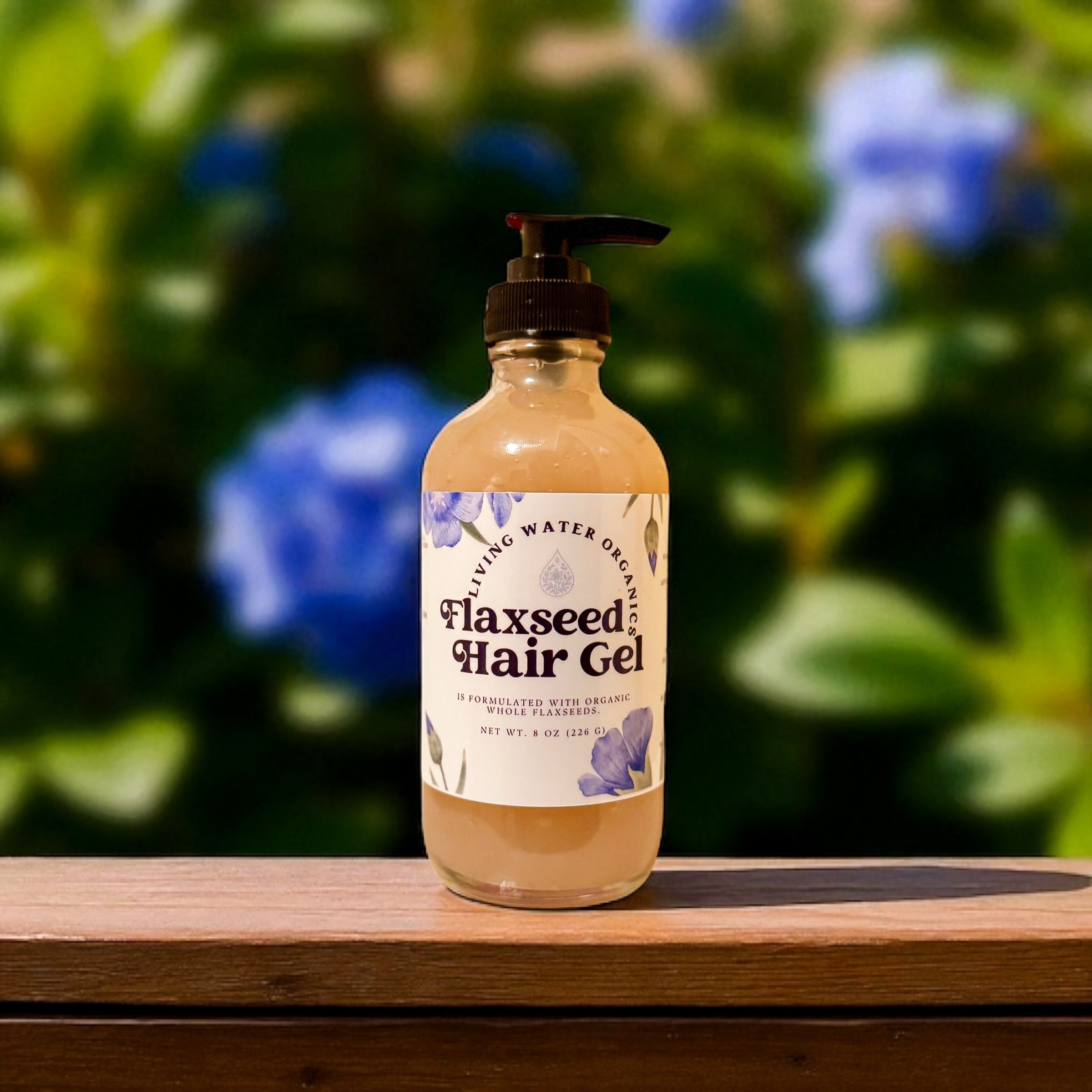 Organic Flaxseed Gel Curly Hair, Natural Hair, Oil Free (Medium Hold)