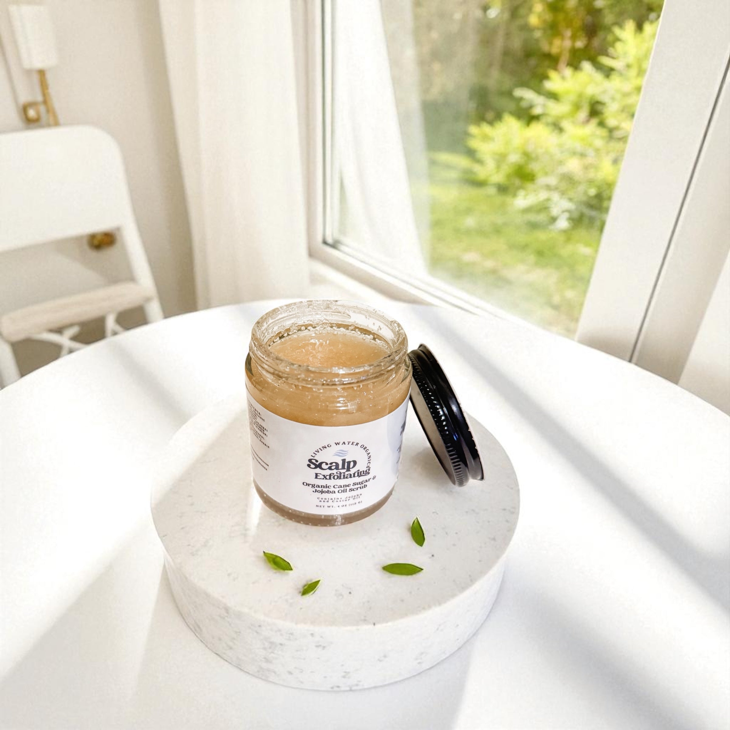 Scalp Exfoliation Cane Sugar & Jojoba Oil for Gentle Exfoliation Pre-Wash of Scalp and Body for All Hair Types