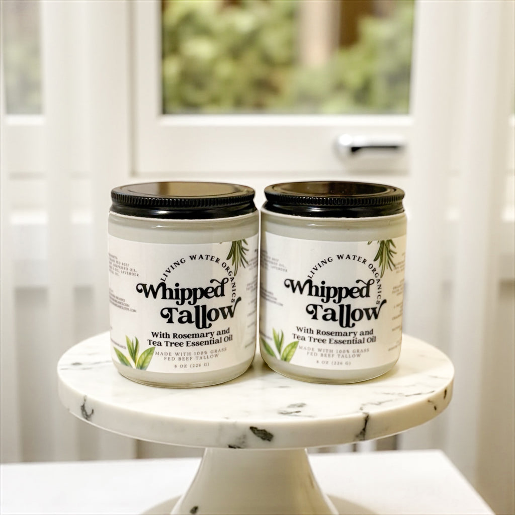 100% Grass Fed Whipped Tallow for Face, Hair, and Skin, Natural Tallow