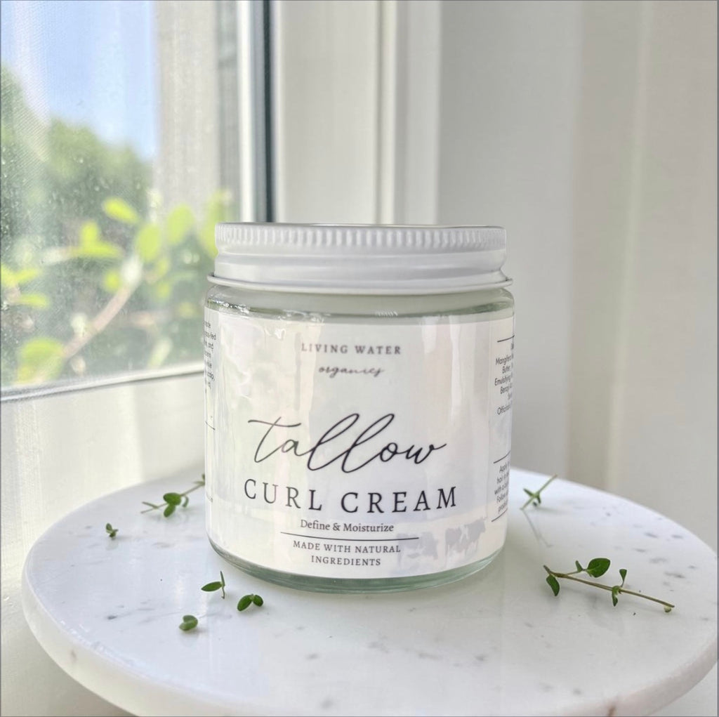 Tallow Curly Hair Bundle | Complete Curl Care Collection | Shampoo, Conditioner, Curl Gel & Curl Cream