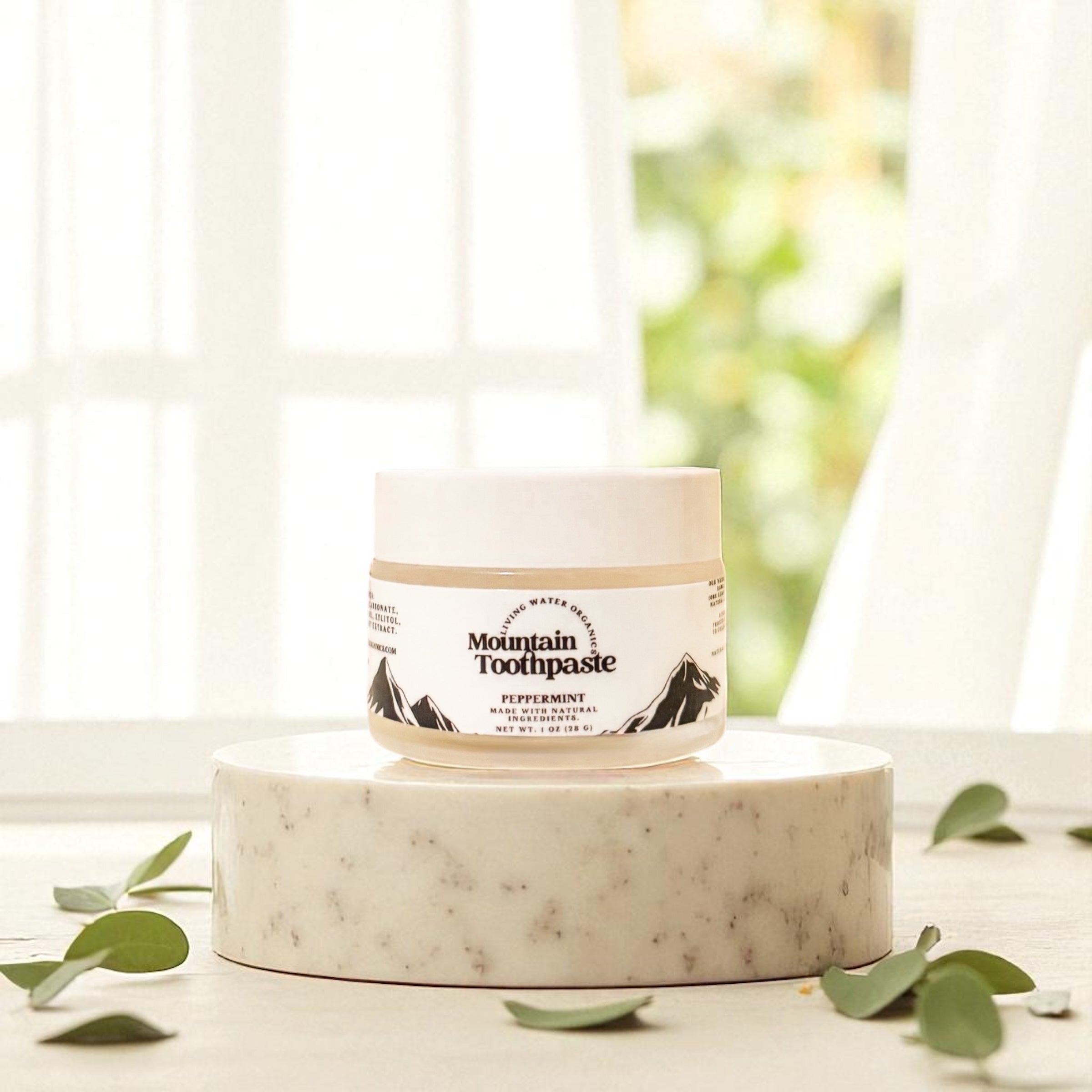Remineralizing Natural Toothpaste with Micro Hydroxyapatite, Xylitol, and Calcium Carbonate | Mountain Toothpaste by Living Water Organics
