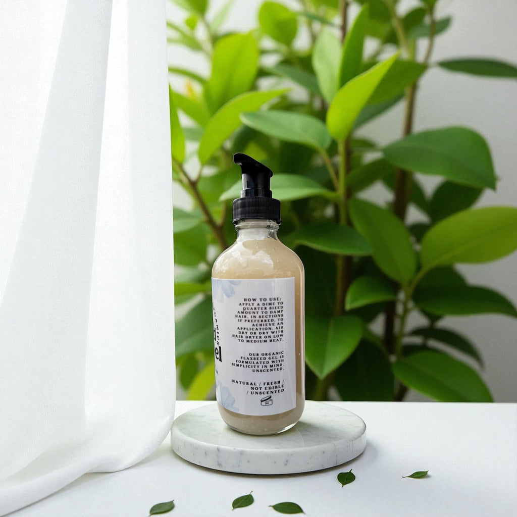 Flaxseed Gel with Organic Flaxseed for Curly Hair, Natural Hair, Oil Free (Medium Hold), All Hair Types