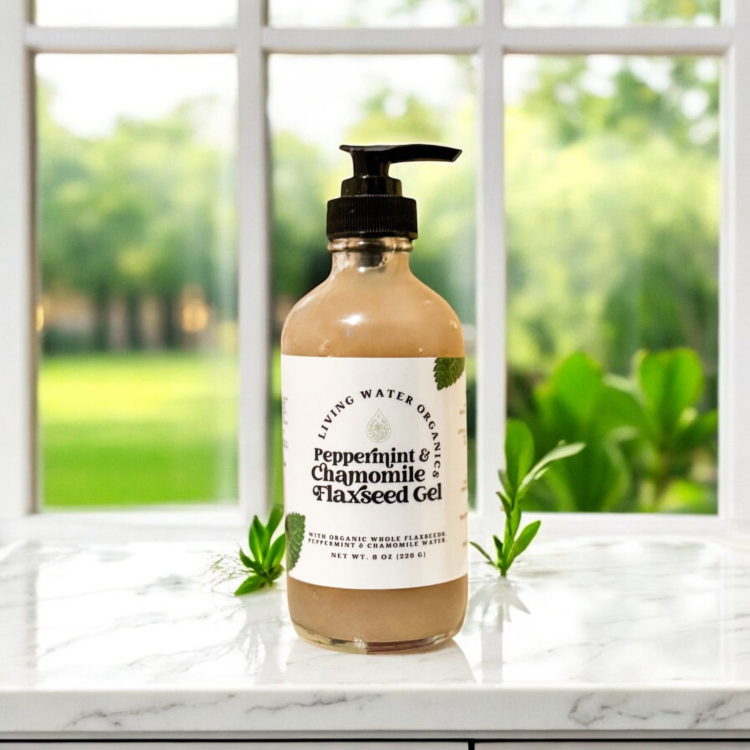 Peppermint and Chamomile Flaxseed Gel for Curly, Wavy, and Coily Hair, Promotes Growth and Soothing