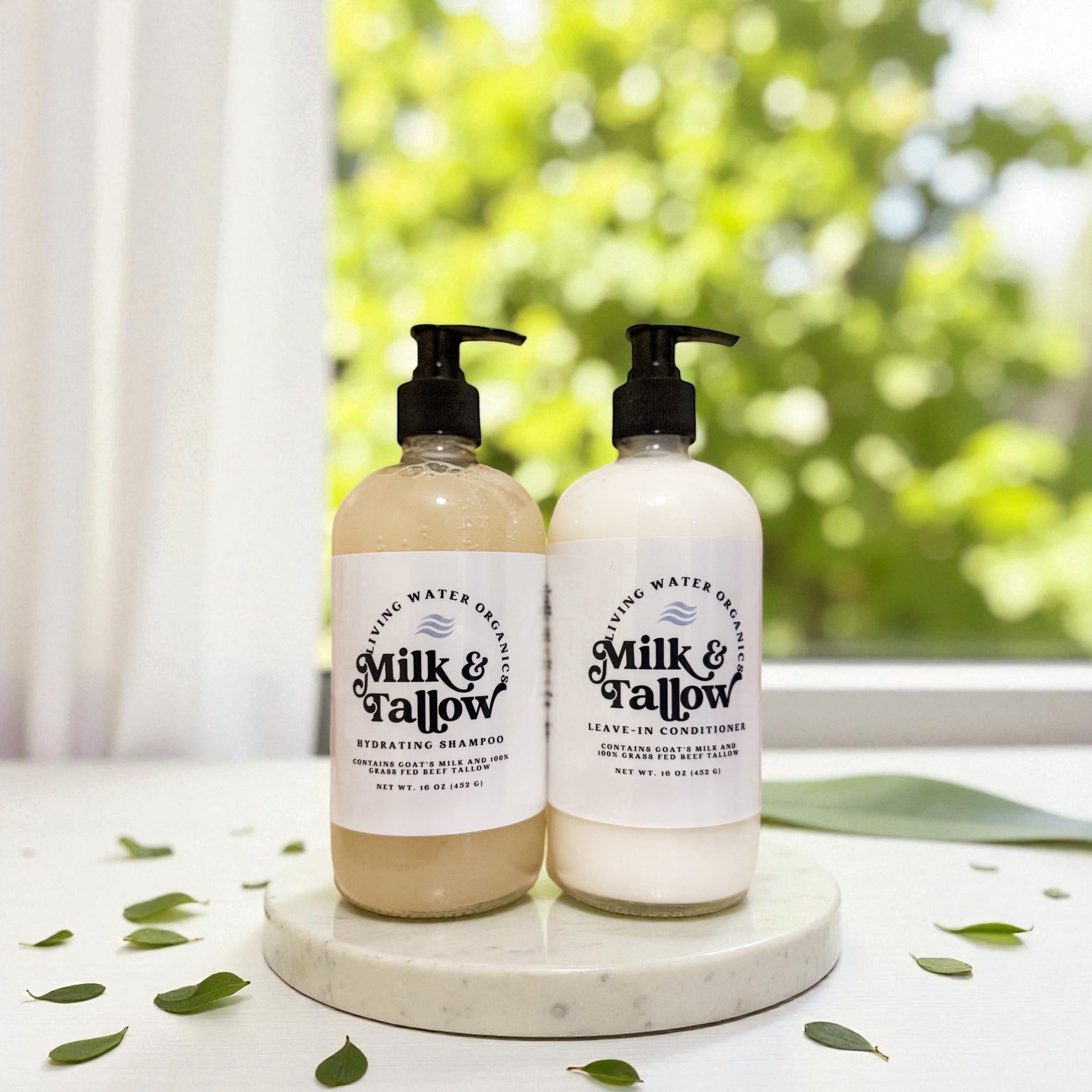 Goat Milk & Tallow Shampoo and Conditioner Set Hydrating All Hair Types