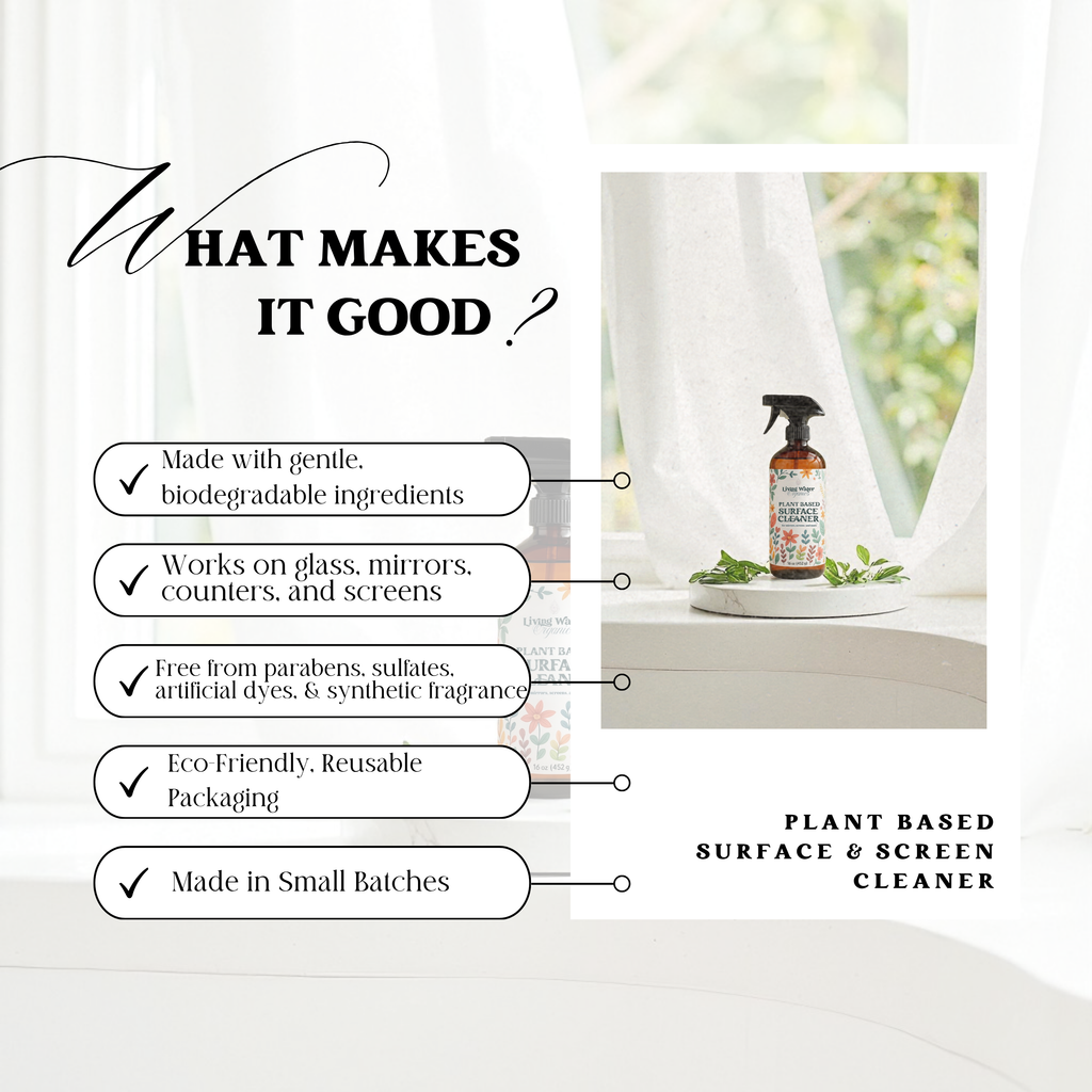 Plant Based Screen & Surface Cleaner - Gentle Daily Cleaning Spray