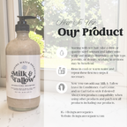 Goat Milk & Tallow Shampoo and Conditioner Set Hydrating All Hair Types