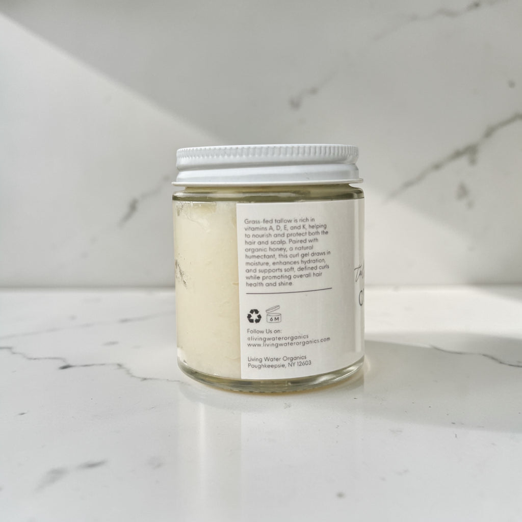 Tallow Honey Curl Gel with 100% Grass Fed Tallow (Medium to Strong Hold)