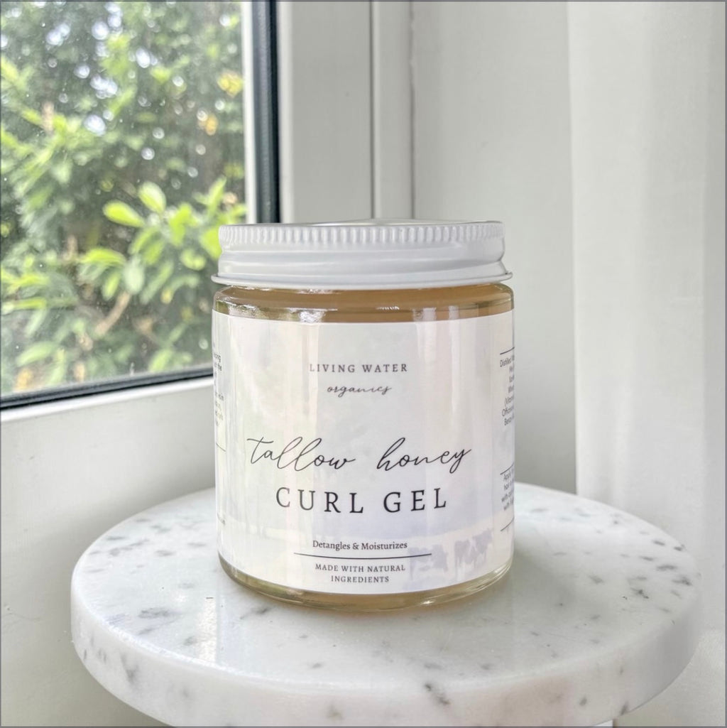 Tallow Honey Curl Gel with 100% Grass Fed Tallow (Medium to Strong Hold)