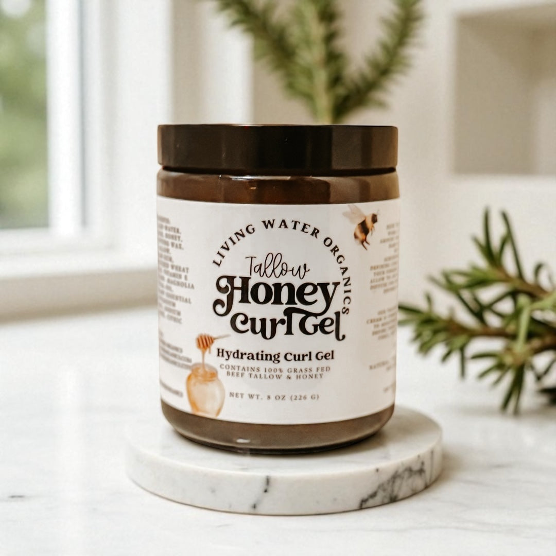 Tallow Honey Curl Gel with 100% Grass Fed Tallow (Medium to Strong Hold)