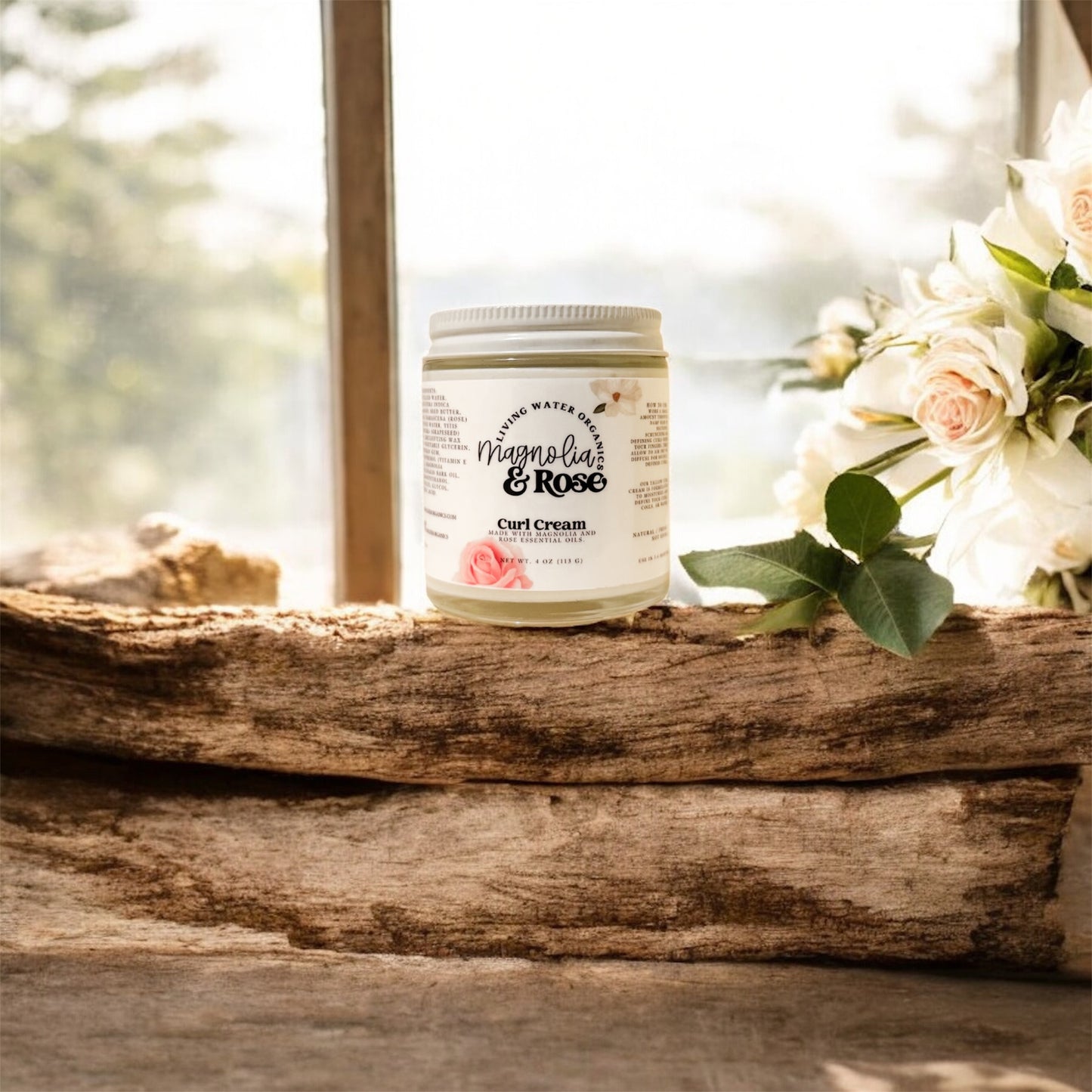 Magnolia & Rose Curl Cream (Lightweight moisture, Frizz Control)