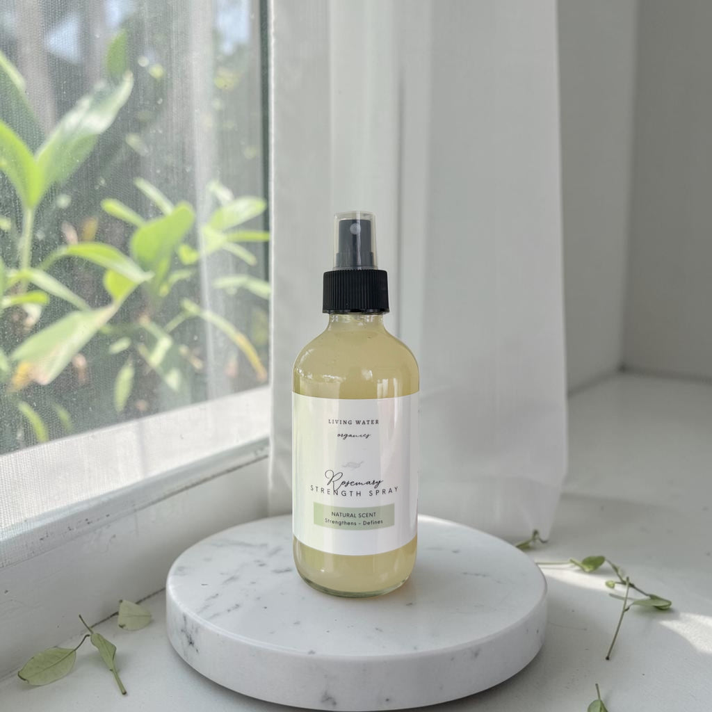 Rosemary Strength and Shine Hair Spray Mist with Protein for Curls, Coils, Waves, and Straight Hair, Refreshing Spray, Hydrating