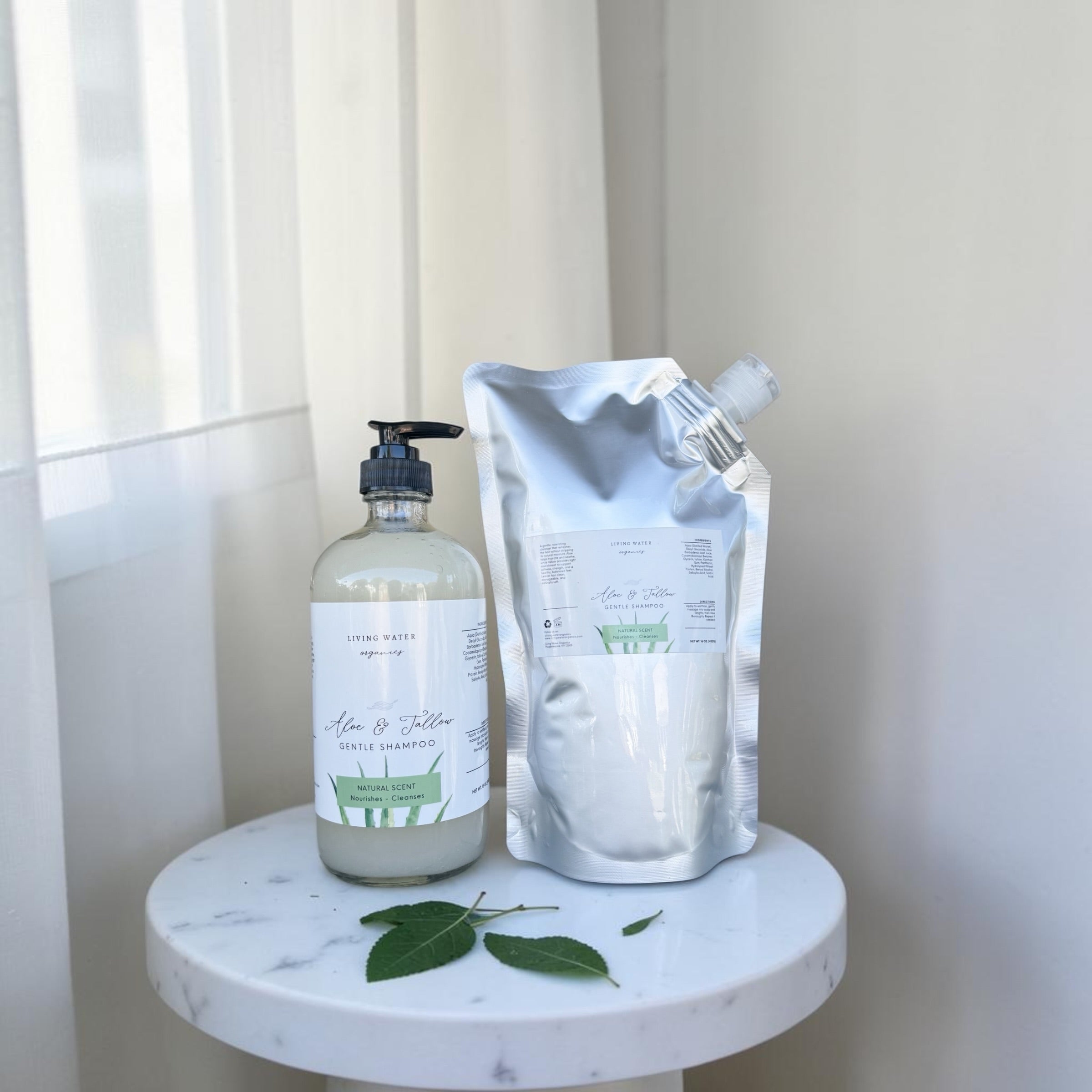 Aloe & Tallow Shampoo and Leave-In Conditioner Set Hydrating for All Hair Types