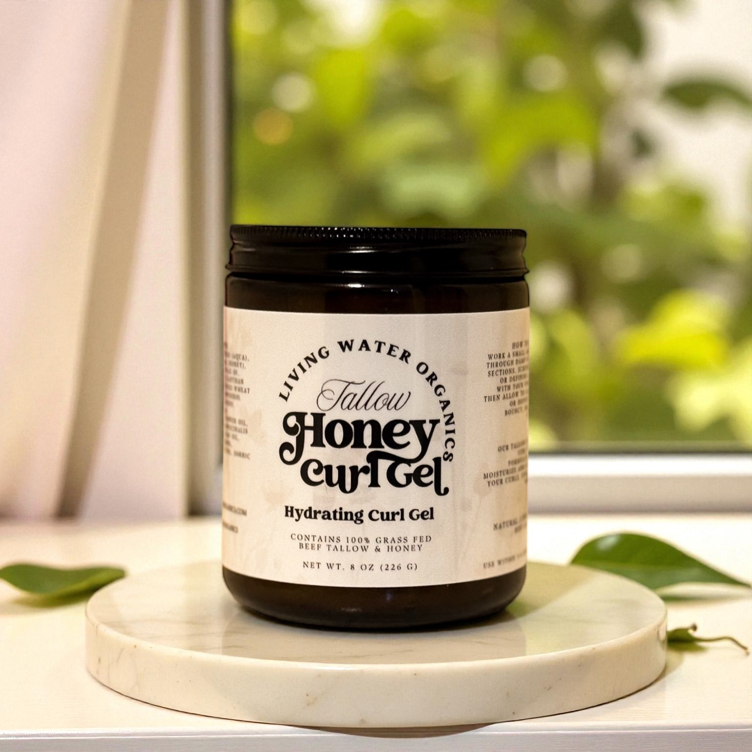 Tallow Honey Curl Gel with 100% Grass Fed Tallow (Medium to Strong Hold)