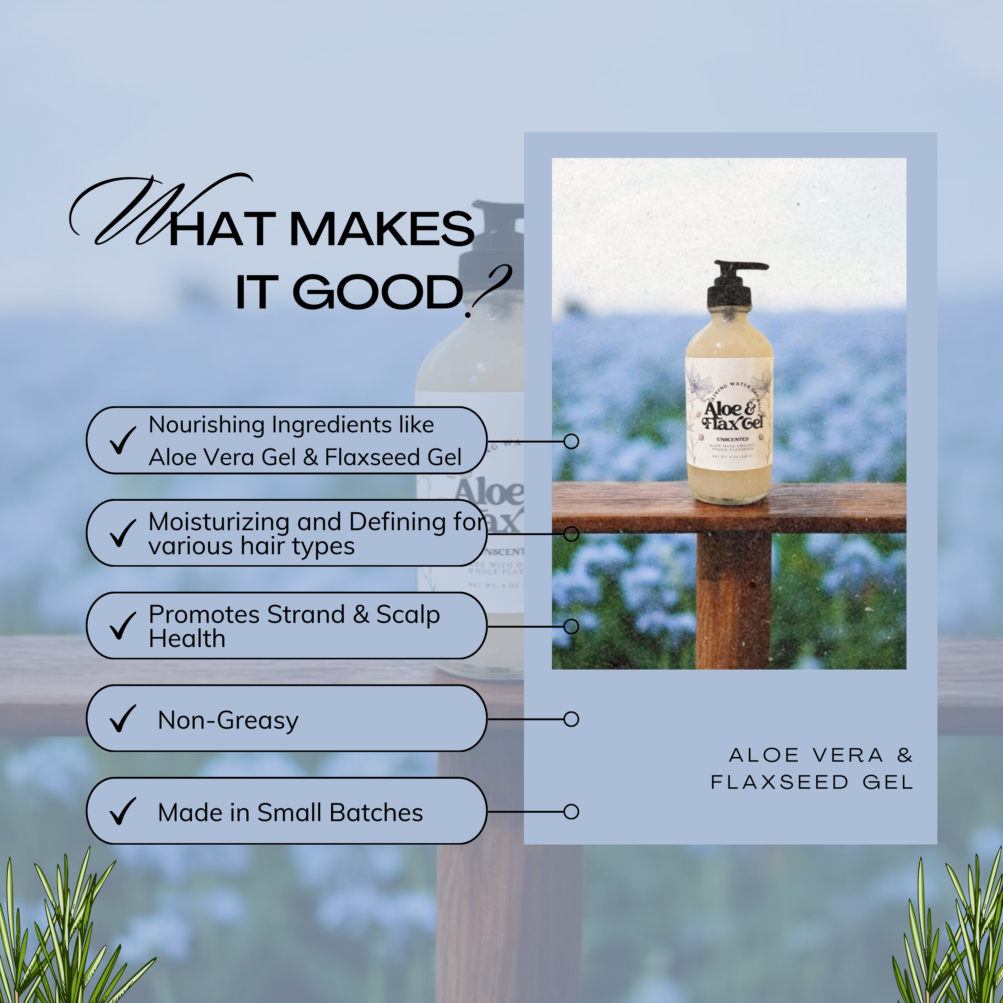 Aloe Vera & Flaxseed Gel, Nourishing (Medium Hold)