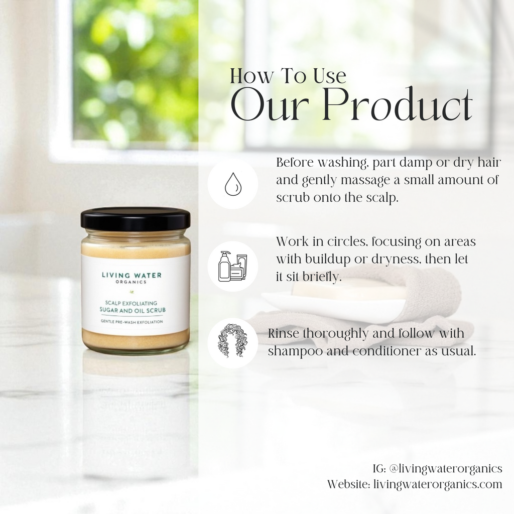 Scalp Exfoliation Cane Sugar & Jojoba Oil for Gentle Exfoliation Pre-Wash of Scalp and Body for All Hair Types