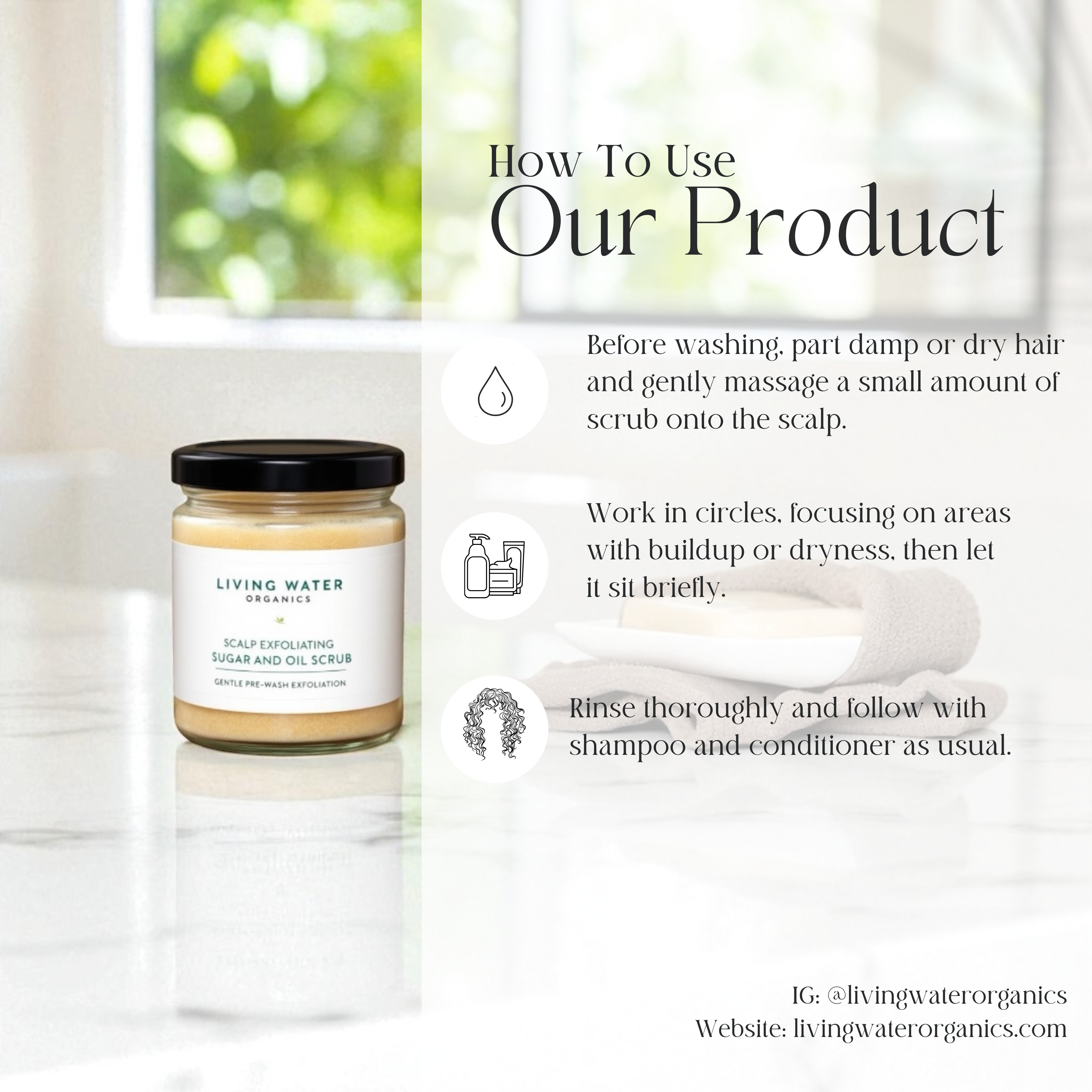 Scalp Exfoliation Cane Sugar & Jojoba Oil for Gentle Exfoliation Pre-Wash of Scalp and Body for All Hair Types