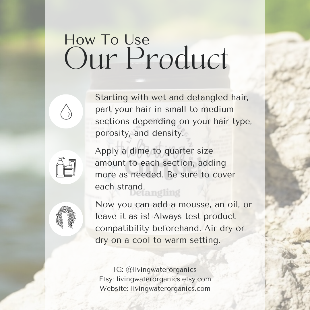 Hydrating Curl Gel for Curly, Coily, and Wavy Hair Oil-Free (Buildable Medium to Strong Hold)