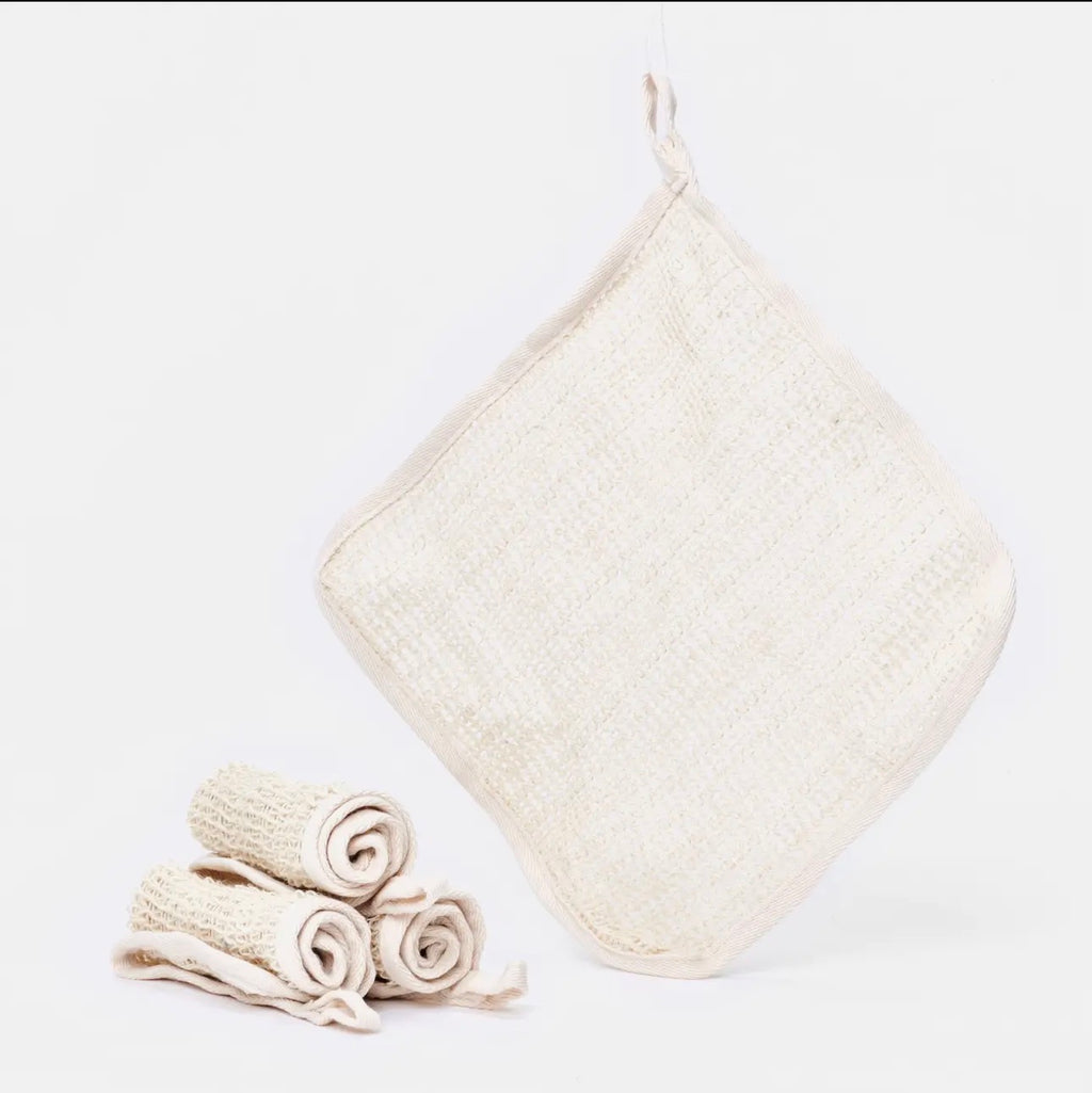 Cotton & Sisal Shower Wash Cloth