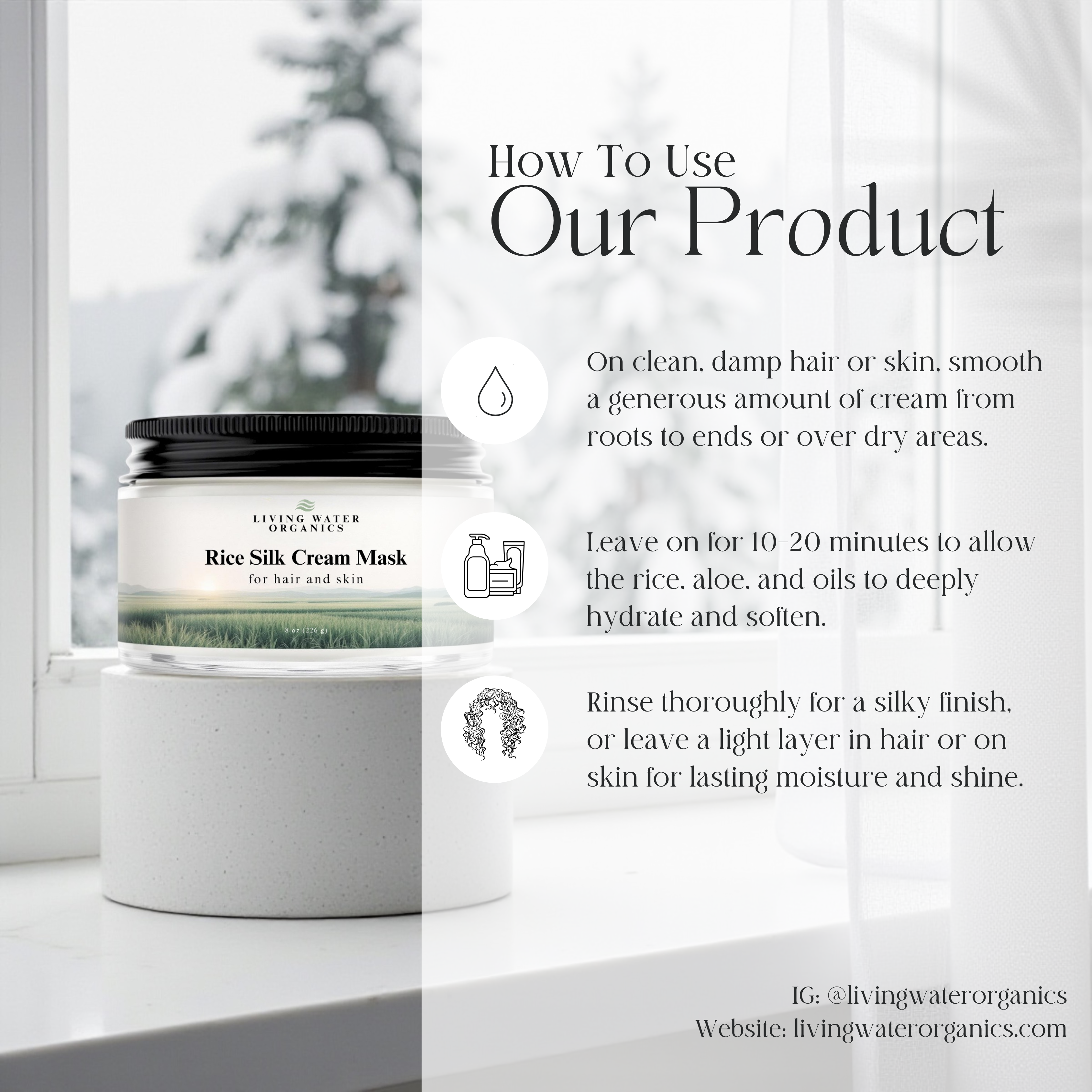 Rice Silk Cream Mask for Hair and Skin