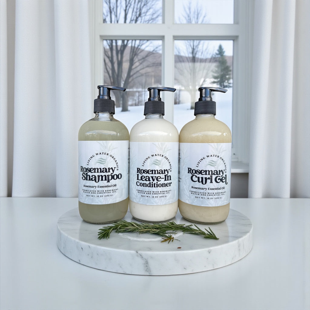 Rosemary Shampoo, Conditioner, Deep Conditioner, Hair Oil, Strengthening Hair Mist and Hair Gel, Optional Bundle Size, Plant-Based
