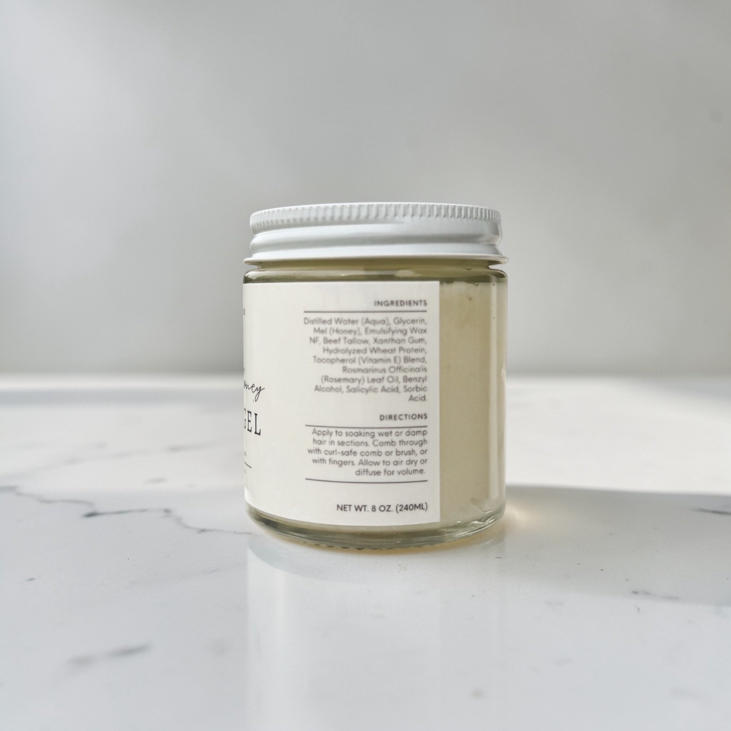 Tallow Honey Curl Gel with 100% Grass Fed Tallow (Medium to Strong Hold)