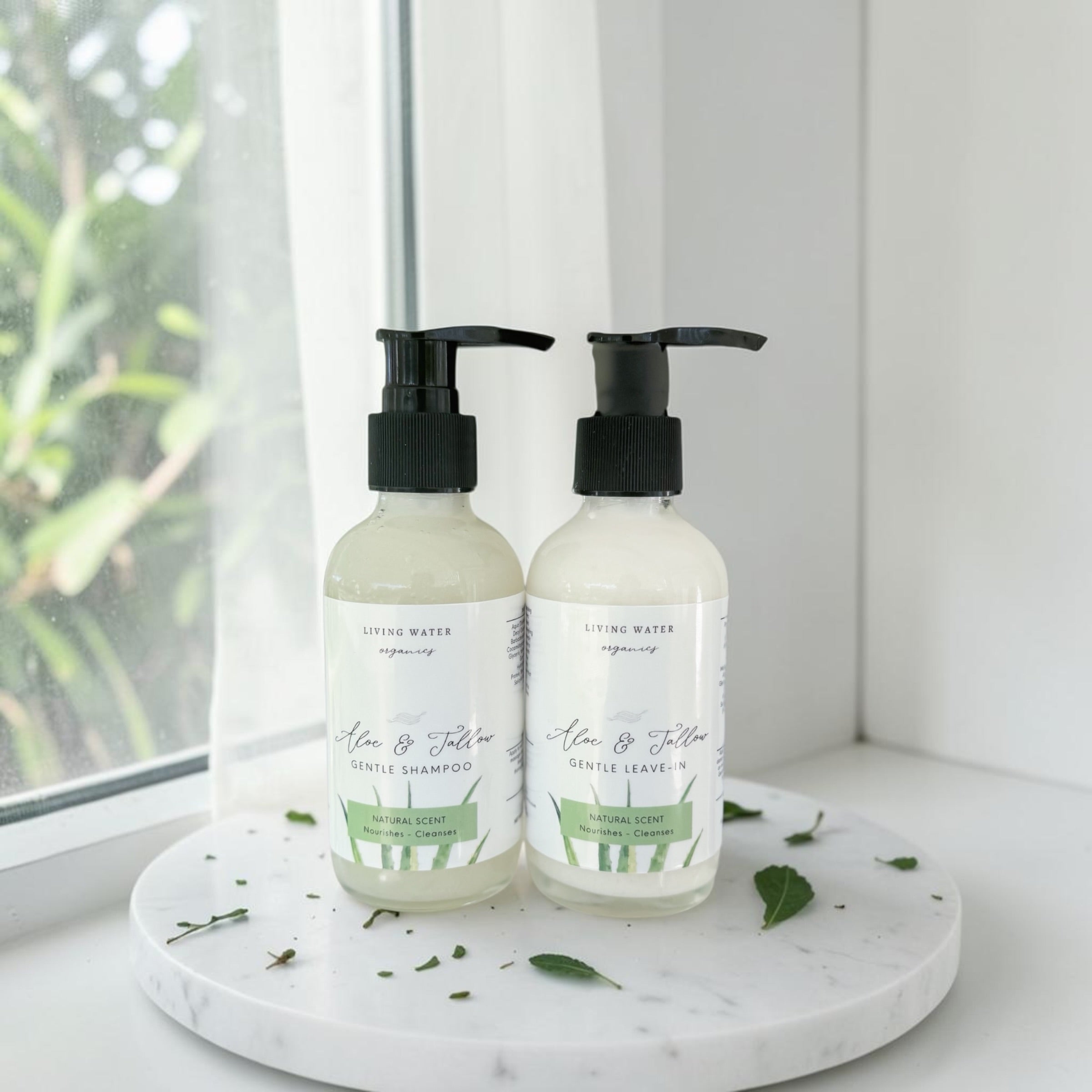 Aloe & Tallow Shampoo and Leave-In Conditioner Set Hydrating for All Hair Types