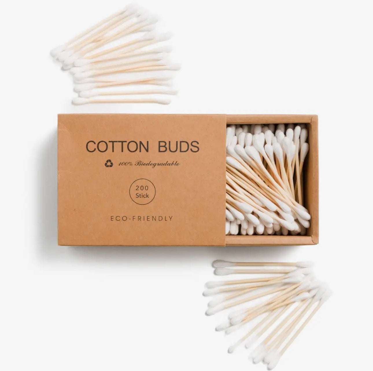 200 Bamboo and Cotton Swabs