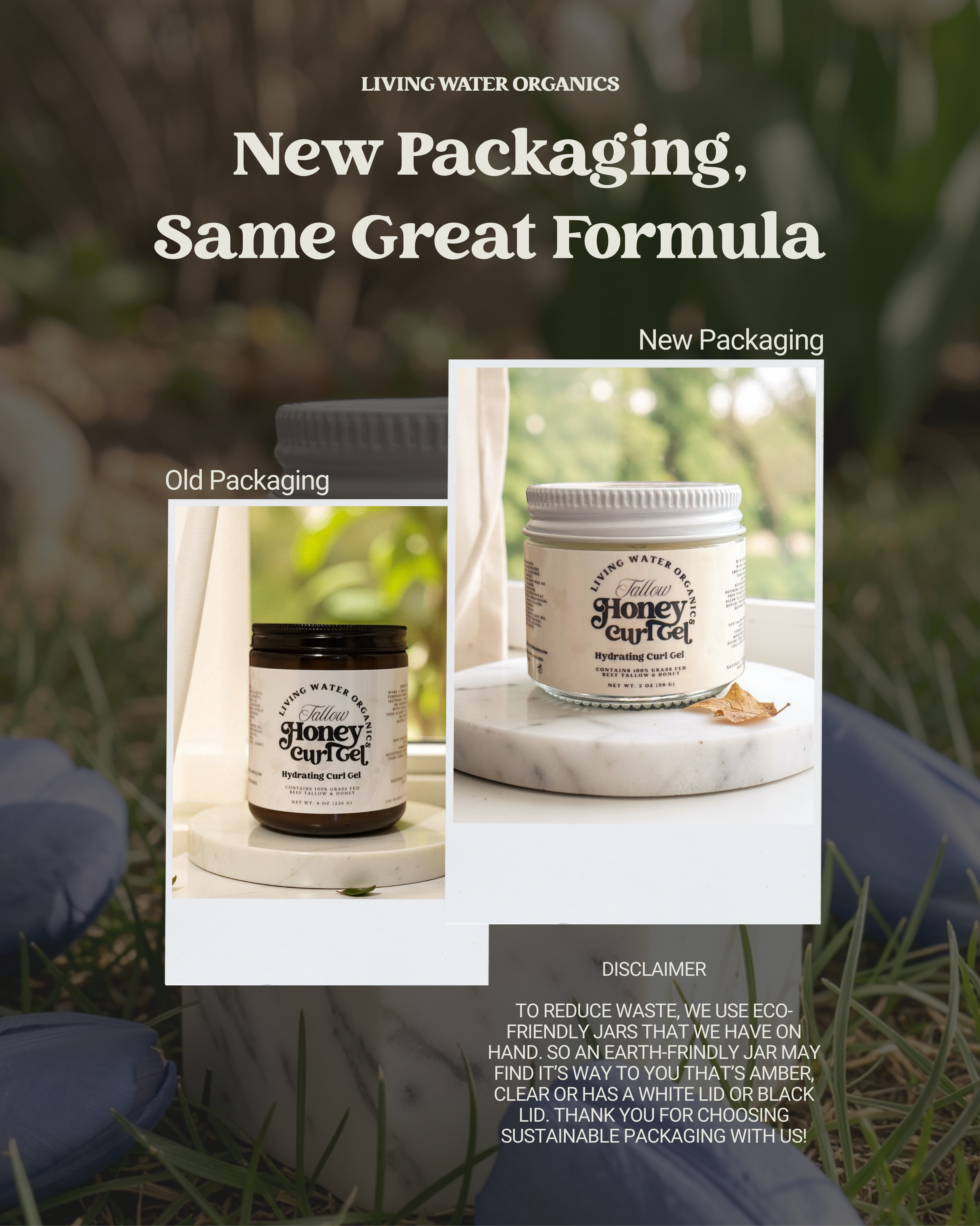 Tallow Honey Curl Gel with 100% Grass Fed Tallow (Medium to Strong Hold)