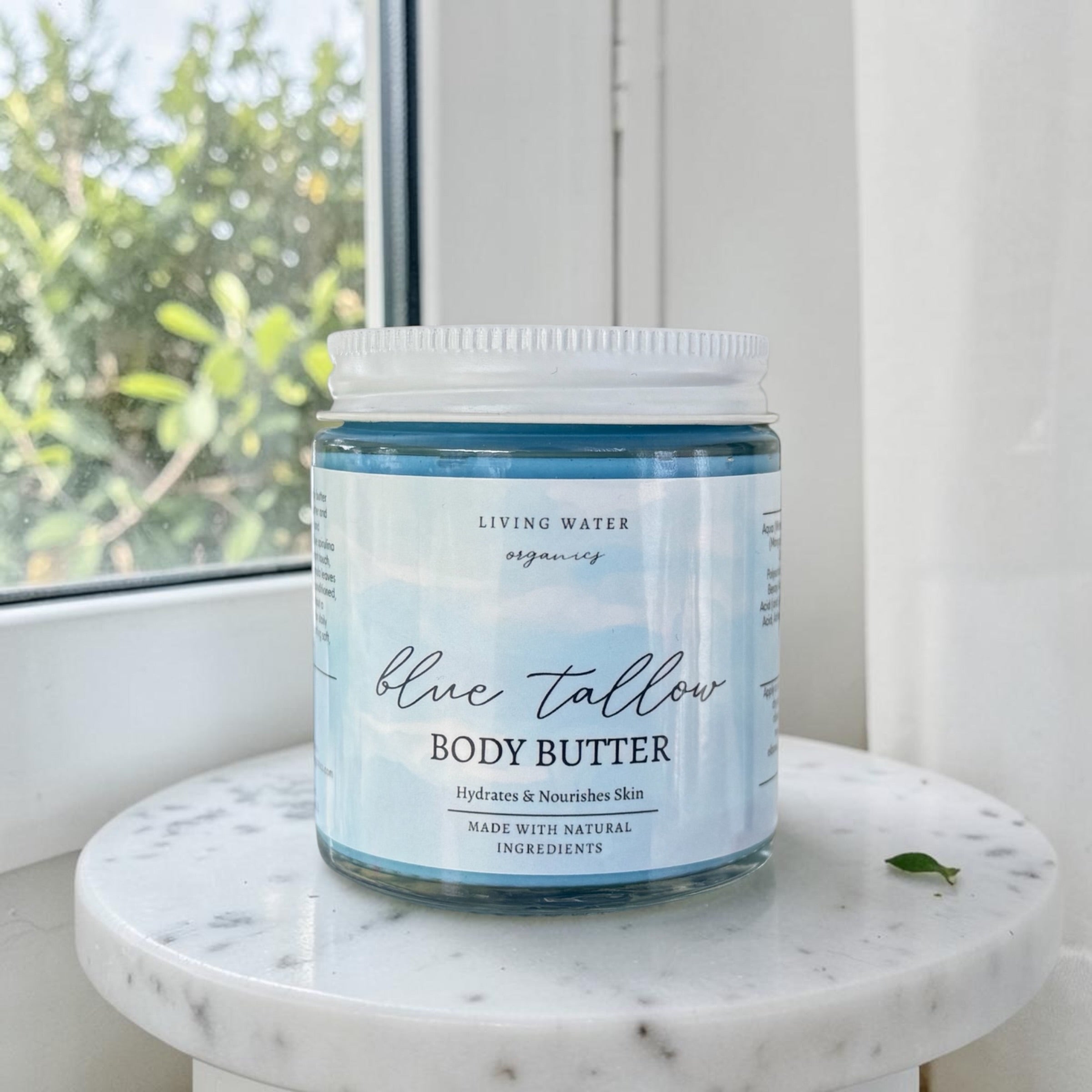 Blue Tallow Body Butter with Organic Blue Spirulina and Grass Fed Tallow