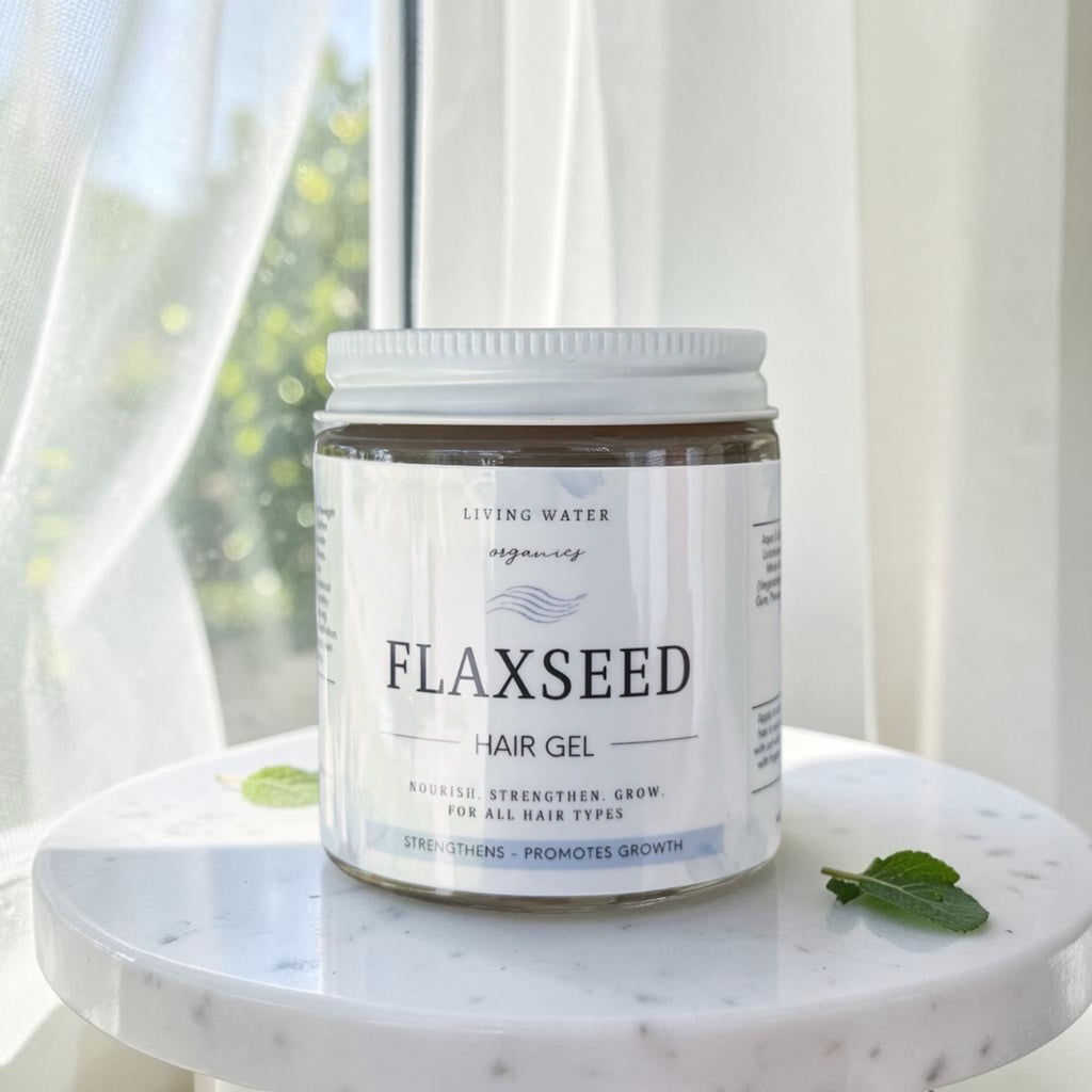 Flaxseed Gel with Organic Flaxseed for Curly Hair, Natural Hair, Oil Free (Medium Hold), All Hair Types