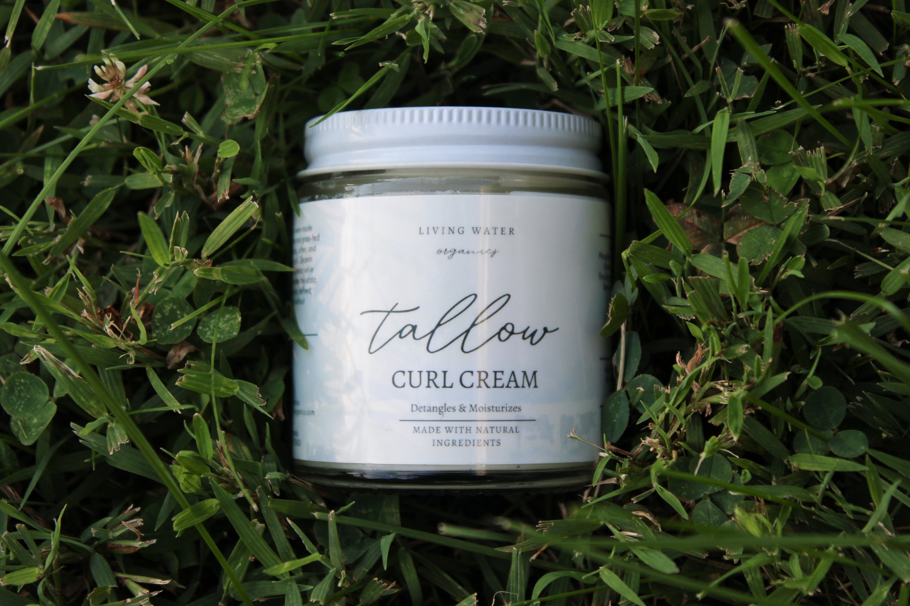 100% Grass Fed Tallow Curl Cream for Curly Hair (Promotes Repairing Damaged or Dry Hair)