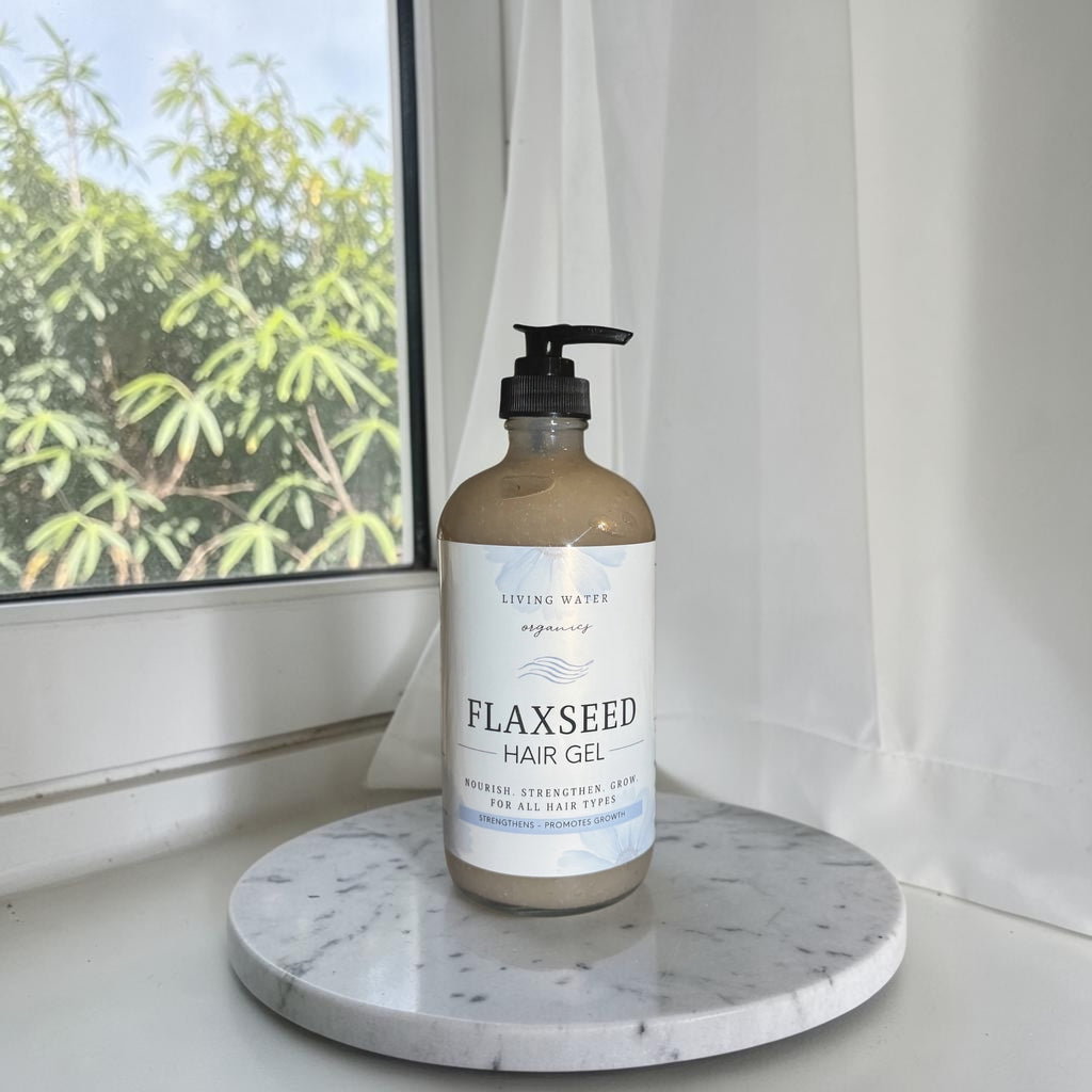Flaxseed Gel with Organic Flaxseed for Curly Hair, Natural Hair, Oil Free (Medium Hold), All Hair Types