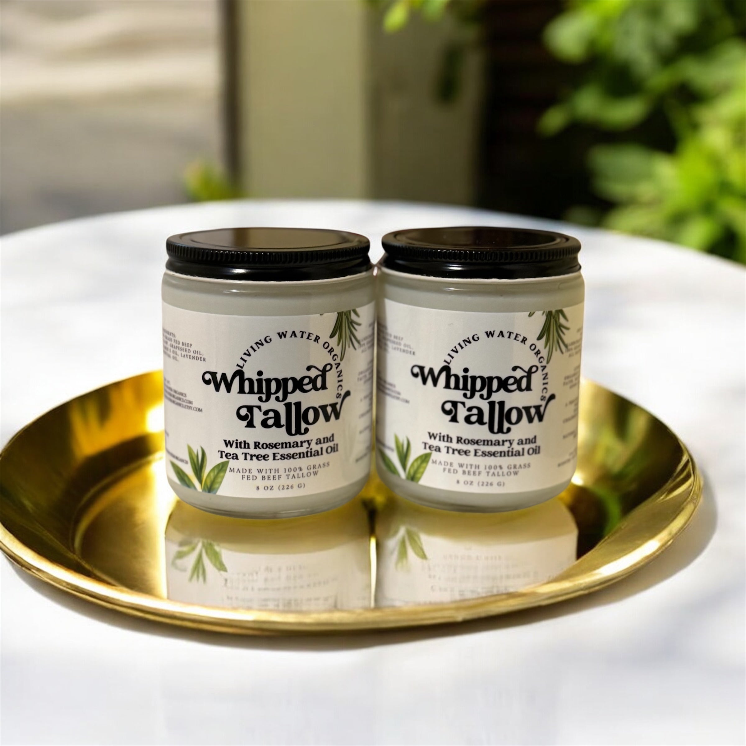 100% Grass Fed Whipped Tallow for Face, Hair, and Skin, Natural Tallow